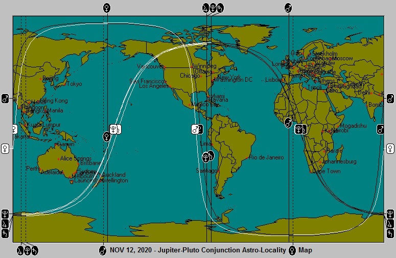 NOV 12, 2020 Jupiter-Pluto Conjunction Astro-Locality Map